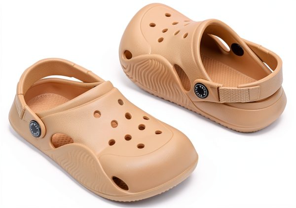 KiddoSteps EVA Toddler Clogs Breathable Mesh Shoes Apricot Blue Pink-5