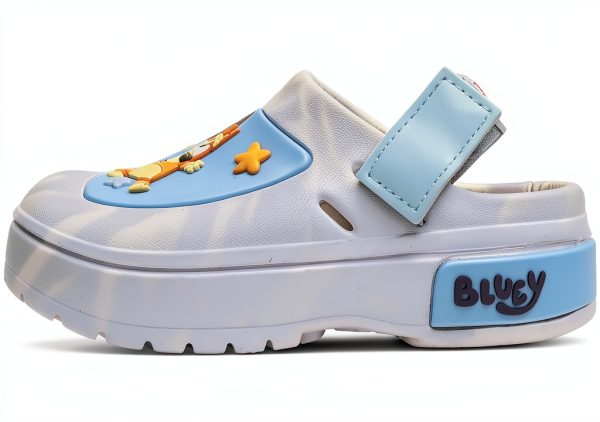 Bluey Toddler Clogs by BBC Studio – Blue PU Slip‑On Girls 5‑10-3