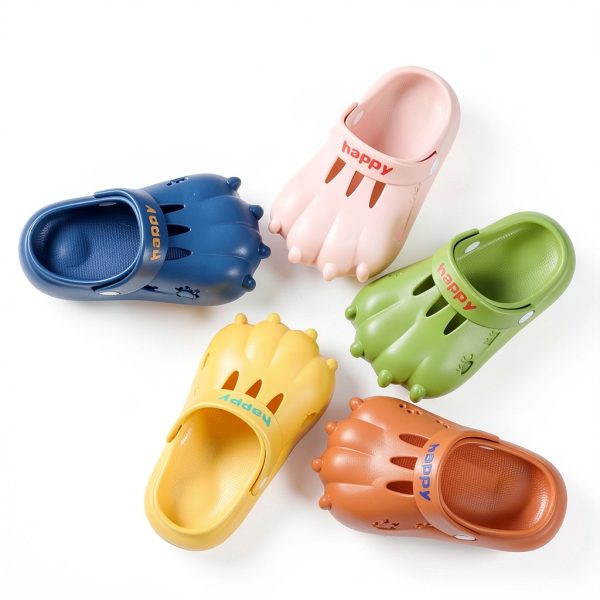 Cute Cartoon Cat Paw Clogs for Kids - EVA Summer Sandals-5