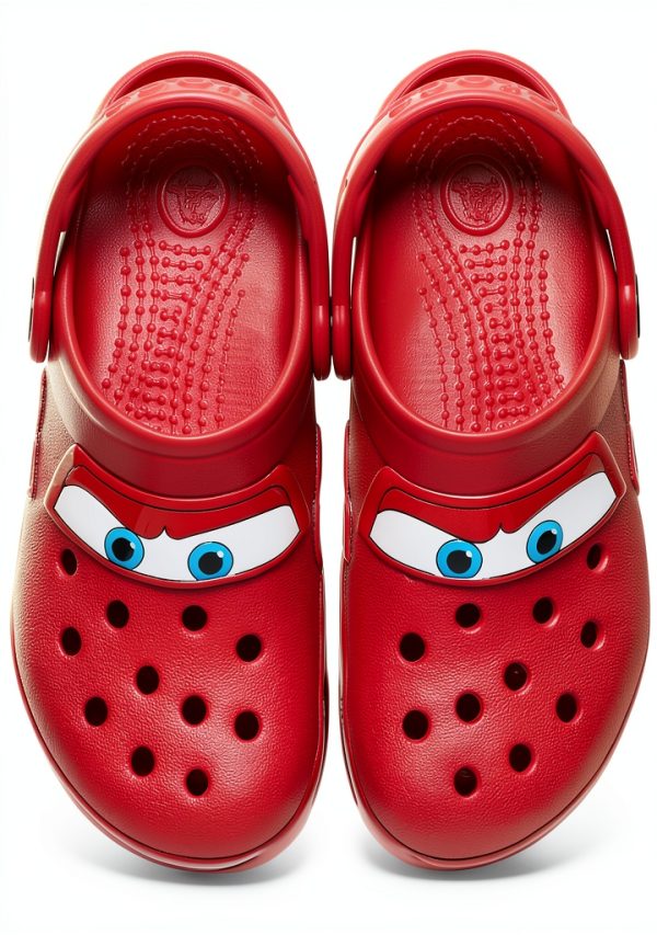Crocs Crocband Cars Lightning McQueen Toddler Clogs Red Size 5-12-3