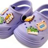 Icosylify Toddler Girls Purple Clog Sandal Adjustable Heel-1