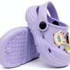 Icosylify Toddler Girls Purple Clog Sandal Adjustable Heel-3