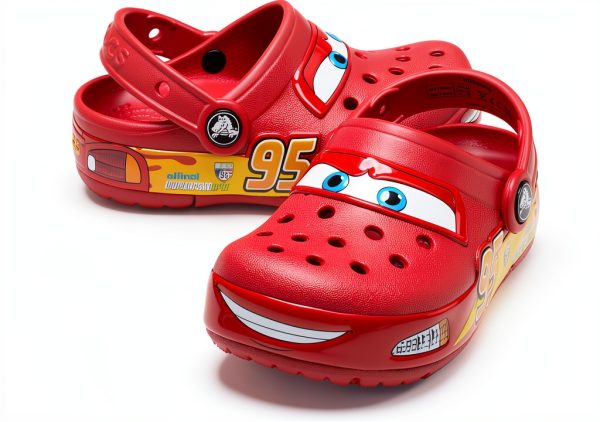 Crocs Crocband Cars Lightning McQueen Toddler Clogs Red Size 5-12-9