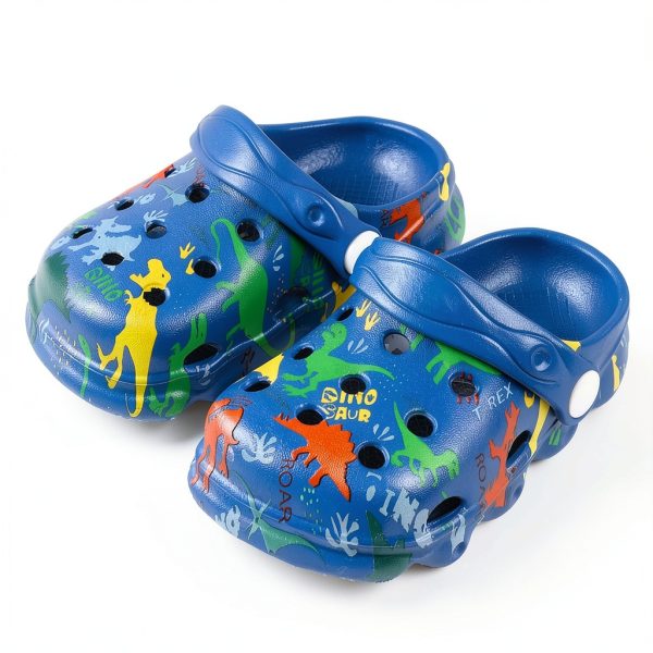 DinoKids Breathable Non Slip Summer Sandal Clogs for Boys Girls-4