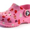 Crocs Pink Heart Infant Clog Shoes for Boys & Girls Lightweight Rubber-0