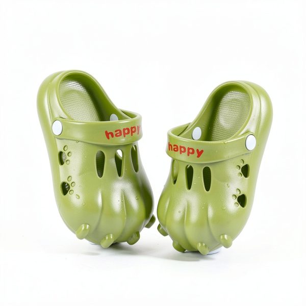 Cute Cartoon Cat Paw Clogs for Kids - EVA Summer Sandals-4