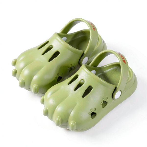 Cute Cartoon Cat Paw Clogs for Kids - EVA Summer Sandals-2
