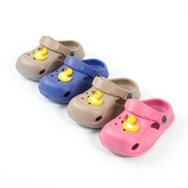 KIDSUN Girls Toddler Clog B01 Apricot Size 6.5 Breathable Mesh EVA-1