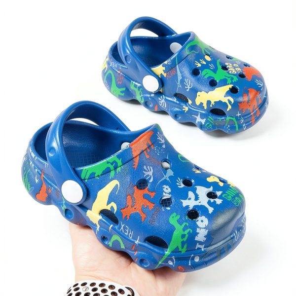DinoKids Breathable Non Slip Summer Sandal Clogs for Boys Girls-5