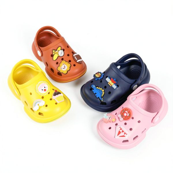Kannier Kids Breathable Mesh EVA Clogs Lightweight Non‑Slip Shoes-1