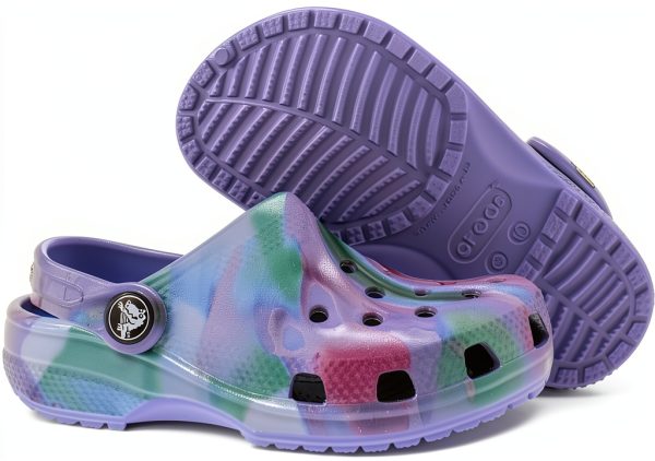 Crocs Infant Toddler Clogs Multicolored Synthetic Rubber Shoes-1