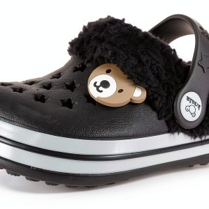 Nicole Miller Baby Boys' Koala Clogs with Faux Fur Trim-0