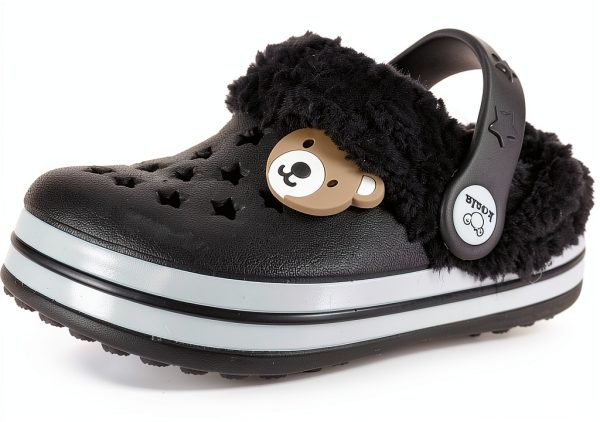 Nicole Miller Baby Boys' Koala Clogs with Faux Fur Trim-0