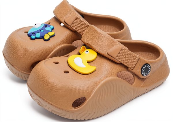 KIDSUN Girls Toddler Clog B01 Apricot Size 6.5 Breathable Mesh EVA-4