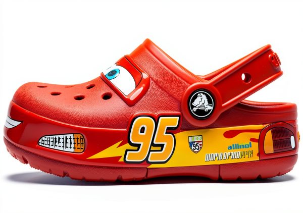 Crocs Crocband Cars Lightning McQueen Toddler Clogs Red Size 5-12-0