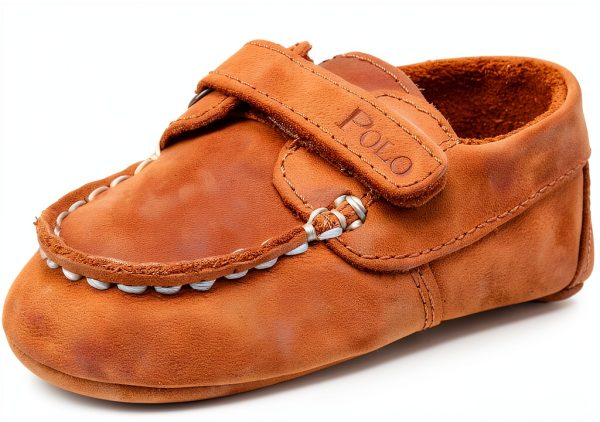Ralph Lauren Layette Captain EZ K Infant Moccasin Crib Shoe Tan-0