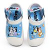 Bluey Toddler Clogs by BBC Studio – Blue PU Slip‑On Girls 5‑10-1