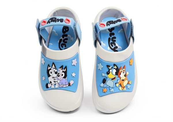 Bluey Toddler Clogs by BBC Studio – Blue PU Slip‑On Girls 5‑10-1