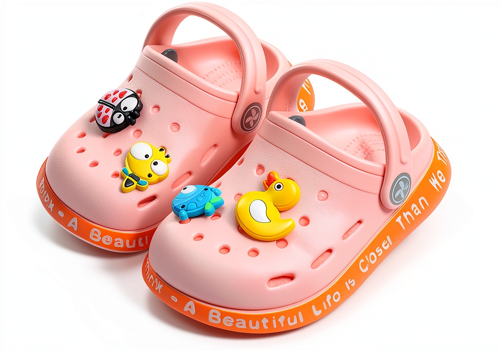 Installing JUXI Girls' Toddler Clogs - Comfortable & Versatile on a wooden floor