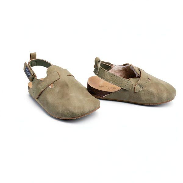 Gerber Modern Moments Toddler Clog Shoes Dark Green Sherpa Lined-5