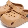 KiddoSteps EVA Toddler Clogs Breathable Mesh Shoes Apricot Blue Pink-0