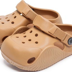 KiddoSteps EVA Toddler Clogs Breathable Mesh Shoes Apricot Blue Pink-0