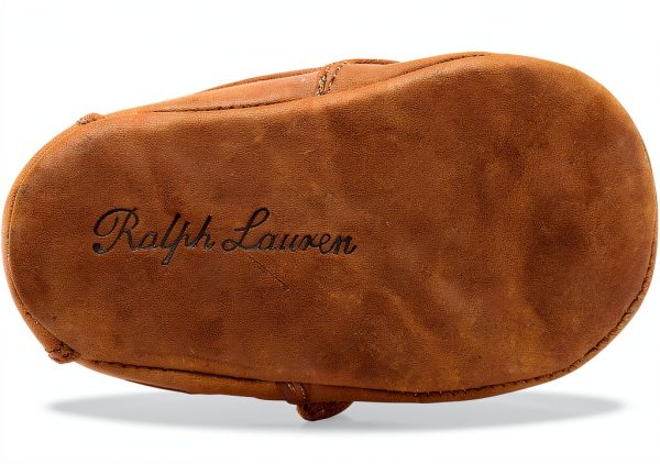 Ralph Lauren Layette Captain EZ K Infant Moccasin Crib Shoe Tan-3