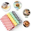 Deli Paper Sheets SUPVIB 100pcs 7x7in 4‑Color Checkered Wax Paper-3