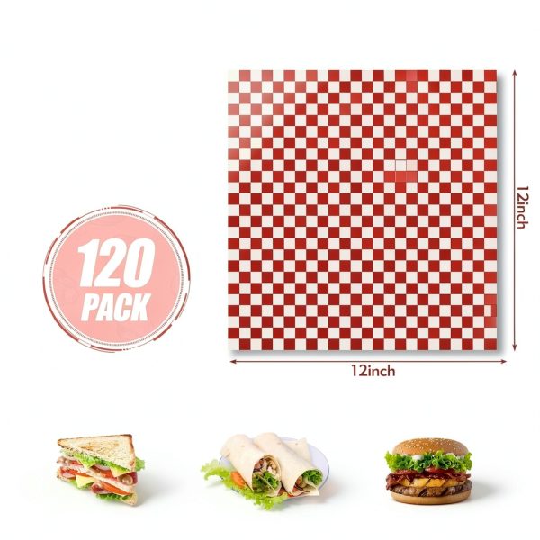 Wax Paper Sheets 12x12 Inch Grease Proof Deli Paper by Neyimqr 120pcs-1