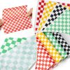 Deli Paper Sheets SUPVIB 100pcs 7x7in 4‑Color Checkered Wax Paper-2